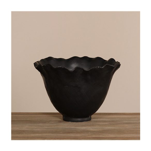 Dekoratív kaspó 18 cm - Fekete