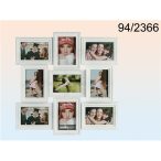 Fehér képkeret 52x52cm (5 x 10x15cm + 4 x 15x10cm)