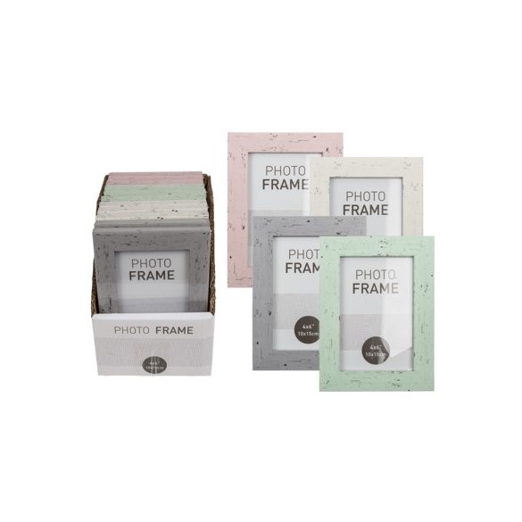 Képkeret fa 10x15cm - 4 színben