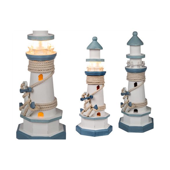 Fa világító torony 8 meleg-fehér LED-el