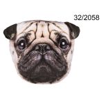 Díszpárna, Mopsz 40cm 350g