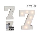 Fa szám "7" világító 6 LED 16cm AAA elemes