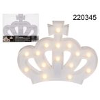 Korona 15 melegfehér LED 29x22cm AA elemes
