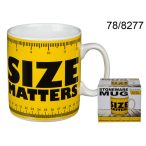 Kő bögre "Size Matters" 12,5x11cm