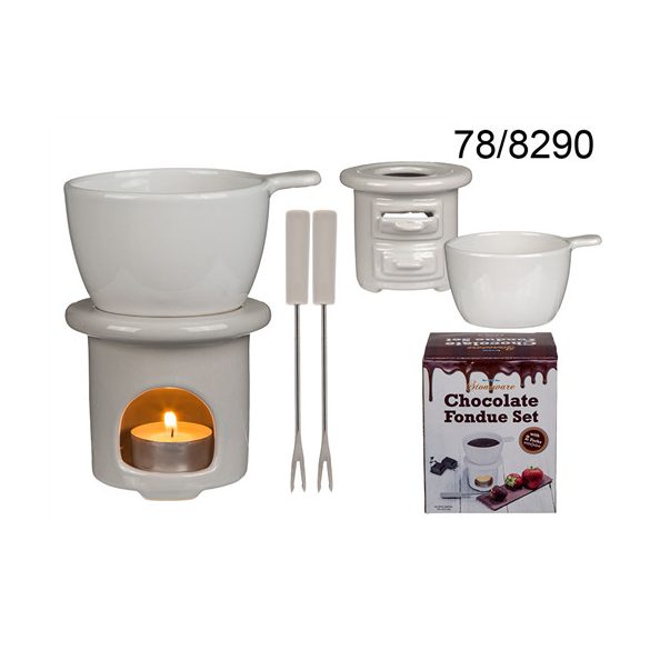 Fondü szett kályha 12x9,5cm 2 villával