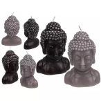 Gyertya Buddha fej 8x6,5x12,5cm - 2 színben