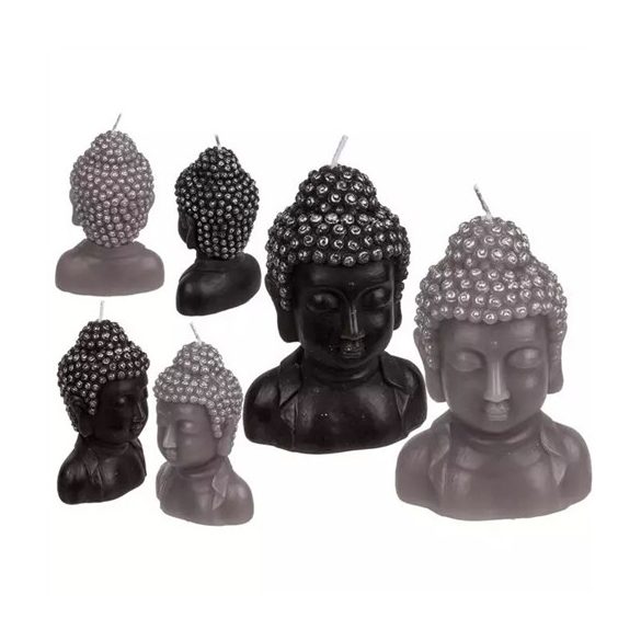 Gyertya Buddha fej 8x6,5x12,5cm - 2 színben
