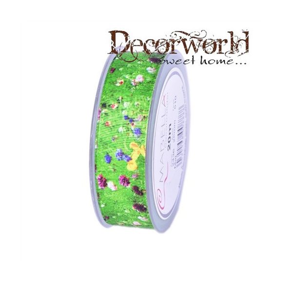 Szalag textil 25mmx20m - Zöld