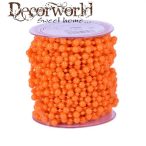 Szalag gyöngy textil 8mmx15m narancs