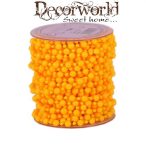 Szalag gyöngy textil 8mmx15m sárga