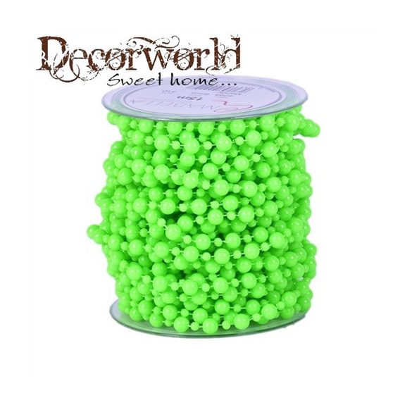 Szalag gyöngy textil 8mmx15m zöld