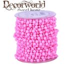 Szalag gyöngy textil 8mmx15m rózsaszín