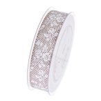 Szalag textil Alva 25mm x 20m krém