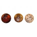 Gömb üveg 8 cm csillag mintás - Több színben