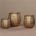 Fém kaspó szett 24 cm, 33 cm, 38 cm - Arany S/3