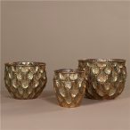 Fém kaspó szett 26 cm, 28 cm, 30 cm - Arany S/3