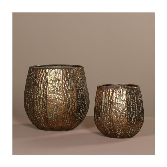 Fém kaspó 27 cm - Arany