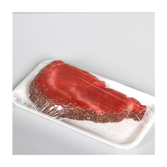 Dekorációs steak nyers hús 18x3x3 cm