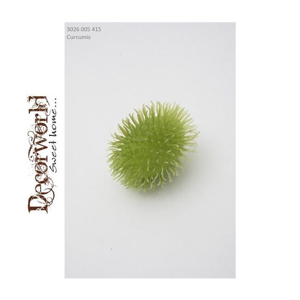 Selyemvirág Curcumis műanyag 5cm almazöld S/6