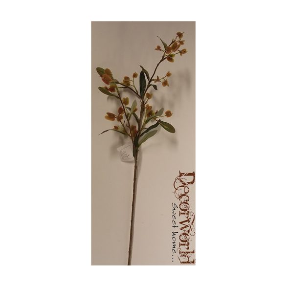 Gyümölcs ág műanyag 58cm - Sárga-zöld