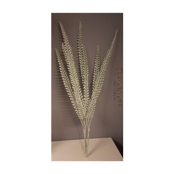 Páfrány műanyag 3 ággal 57cm - Zöld