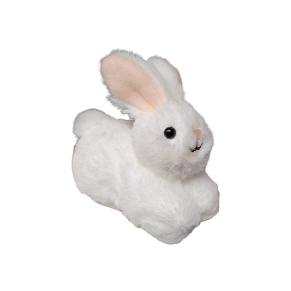 Plüss nyúl fekvő 9cm - Fehér