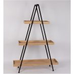 Fa + fém polc 3szög 3 emeletes 155cm