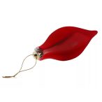 Műanyag gömb cseppalak 30cm - Fényes bordó