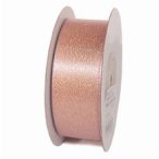 Szatén szalag csillogó 25mm x 10m - Púder bézs