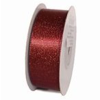Szatén szalag csillogó 25mm x 10m - Bordó