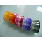 Taft,kockás szalag 4x10m