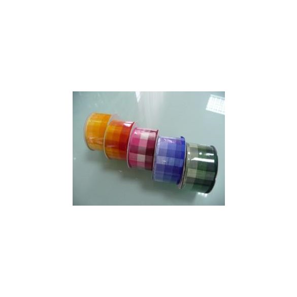 Taft,kockás szalag 4x10m