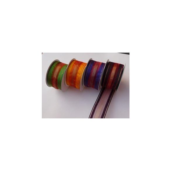 dekor szalag nari-arany csikos 4cm/10m