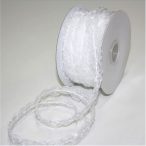 Fodros tüll szalag 16mm x 10m - Fehér