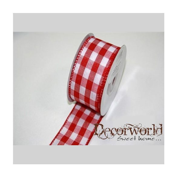 Dekorszalag kockás textil 4cmx10m