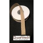 Textil szalag pöttyös barna 15mm x 10m