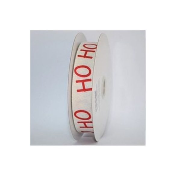 Filc szalag "Ho Ho Ho" 23mm x 10m - Fehér/piros