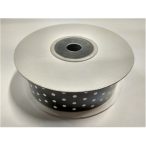 Dekorszalag ripsz 23mm x 10m fekete pöttyös