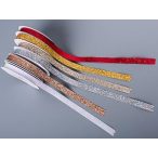 Dekorszalag 10mm x 10m ezüst csillámos