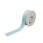 Ripsz szalag pöttyös babakék 23mm/10m