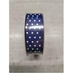 Ripsz szalag pöttyös  sötét matrózkék 23mm/10m