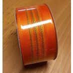 Textil szalag csíkos drótos narancs 38mm/10m