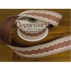 Dekorációs szalag mályva csipkés 38mm x 10m