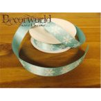 Dekorációs szalag türkiz, hópelyhes 16mm x 10m