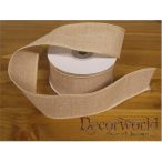 Dekorációs szalag taupe szegett szélű 38mm x 10m