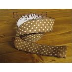 Dekorációs szalag sötétbarna, pöttyös 38mm x 10m