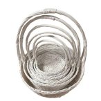 Kosár vessző kerek füllel szett 31-89cm - 9részes