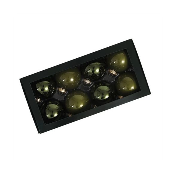 Gömb üveg 8cm - Zöld opál S/8