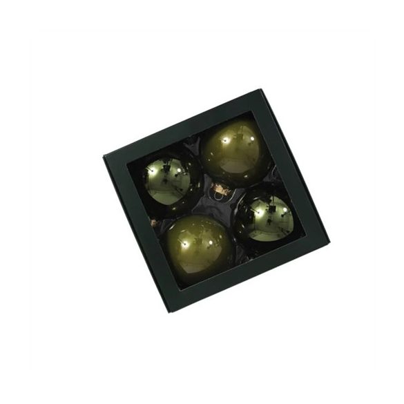 Gömb üveg 10cm - Zöld opál S/4