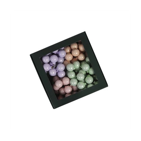 Gömb betűzős üveg pick 2,5cm S/144 - Pasztel opál